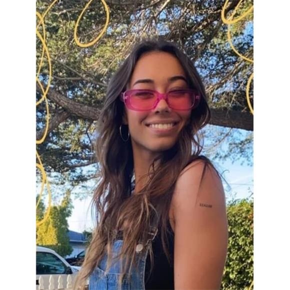 4 Pack Retro Sunglasses Vintage Sunglasses Small Square Rectangle 90s Glasses - Picture 5 of 7